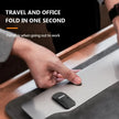 2PCS Mini Foldable Laptop Stand, Zinc Alloy Invisible Notebook Riser, Adjustable Angle Self-Adhesive Keyboard Lift for Desk