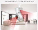 8MP E27 Bulb WiFi Camera 4K Dual Lens Dual Screen Cam Auto Tracking Two Way Audio Night Vision CCTV Security Protection ICSEE