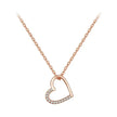 Genuine 925 Sterling Silver The Shape Of Love Chain Necklace For Women - Fine Jewelry 18.11'' Collar