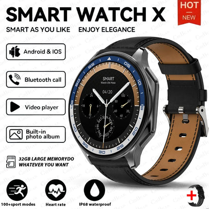 New For HUAWEI IOS Watch X High-End Business Watch 32G Large Memory Album Smartwatch Men Sports Fitness Waterproof Bracelet