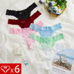 6-Pack Lace Bow Thongs – Soft, Low Rise, Ultra Sexy