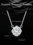 Dazzling Diamond Alternative: 1ct Moissanite Sterling Silver Pendant Necklace