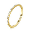 925 Sterling Silver Rainbow CZ Band Ring