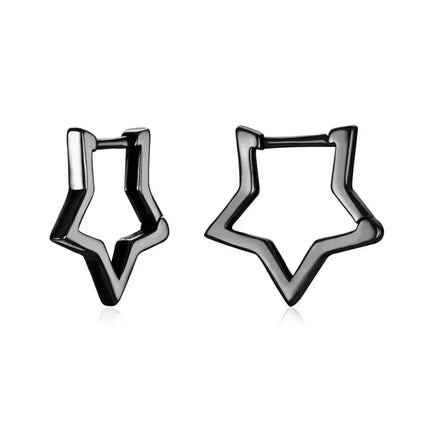 925 Sterling Silver Starlike Earrings - Minimalist Star Shape Ear Buckle for Women - Fashion jewelry SCE1136