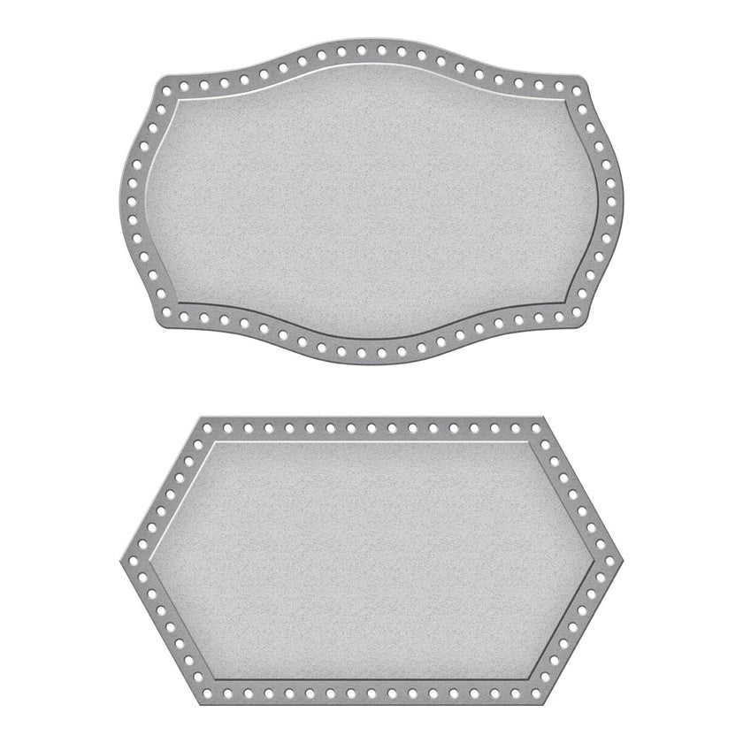 Pierced Mini Labels Etched Dies from the Bibi's Snowflakes Collection by Bibi Cameron