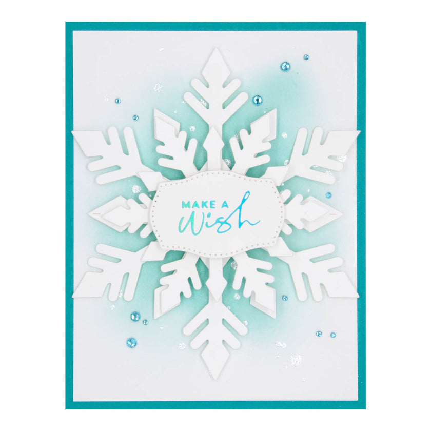 Pierced Mini Labels Etched Dies from the Bibi's Snowflakes Collection by Bibi Cameron