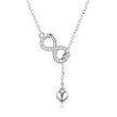 Forever Love: Delicate Infinity Necklace In Sterling Silver