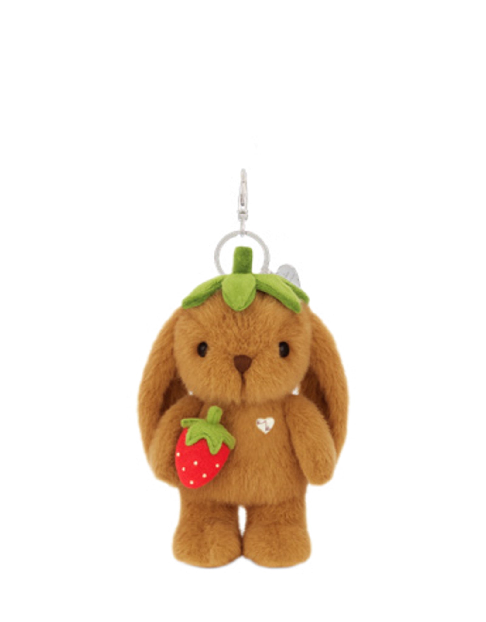 Keyring - Penelope the bunny with Strawberry - Snuggle Bunnies