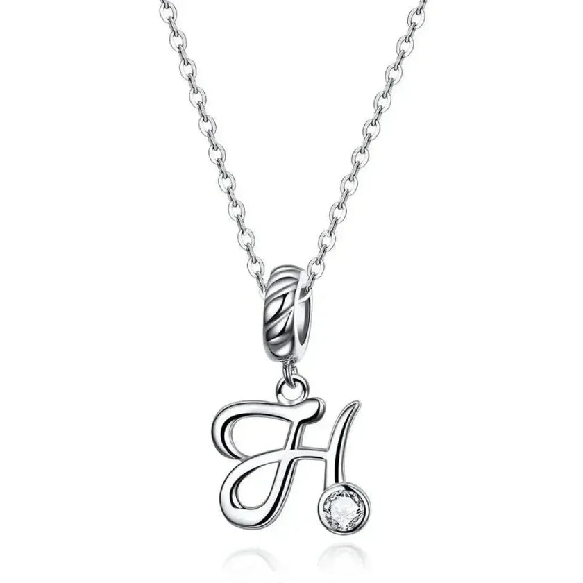Classic 925 Sterling Silver Initial Necklace
