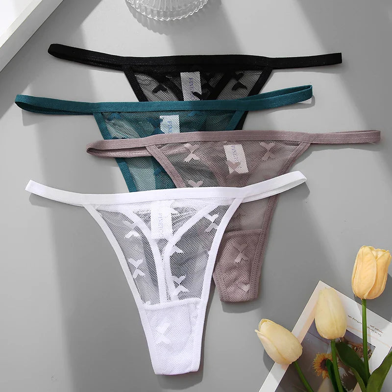 3-Pack Sheer Mesh G-Strings – Sexy Low Rise G-Strings