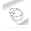 Sterling Silver Hug Ring (Adjustable)
