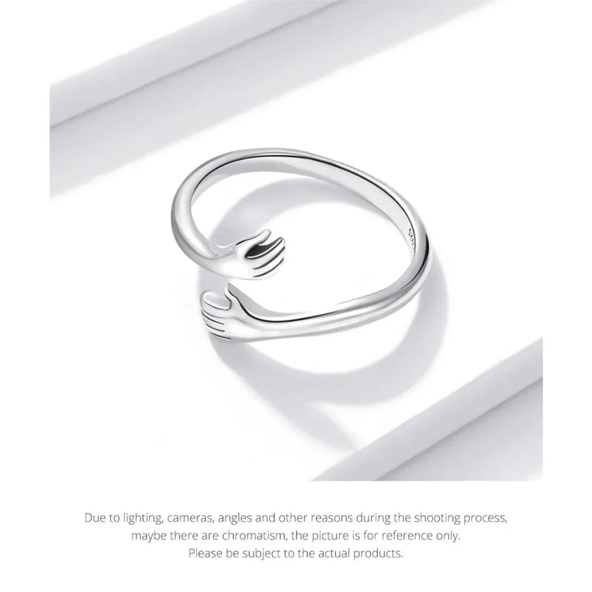 Sterling Silver Hug Ring (Adjustable)