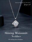 Lucky Clover 1ct Moissanite Sterling Silver Pendant Necklace
