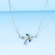 Sterling Silver Crystal Dragonfly Necklace