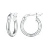 14K White Gold Plated 925 Sterling Silver Hoop Earrings | Hypoallergenic 24mm Hoops