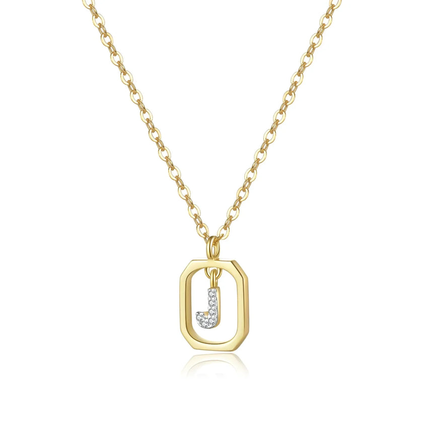 Personalized Initial Necklace in 925 Sterling Silver