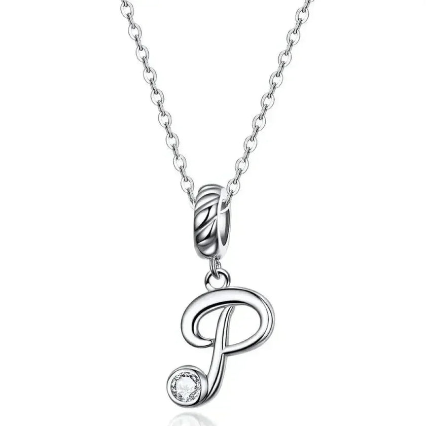 Classic 925 Sterling Silver Initial Necklace