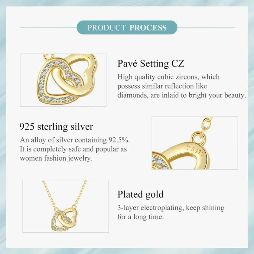 925 Sterling Silver Heart Pendant Necklace - Perfect Valentine'S Day Gift