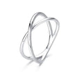 Breathtaking 14K Gold Plated X Ring - Elegant Minimalist 925 Sterling Silver Cross Ring For Women - Promise Jewelry Scr543