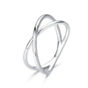 Breathtaking 14K Gold Plated X Ring - Elegant Minimalist 925 Sterling Silver Cross Ring For Women - Promise Jewelry Scr543