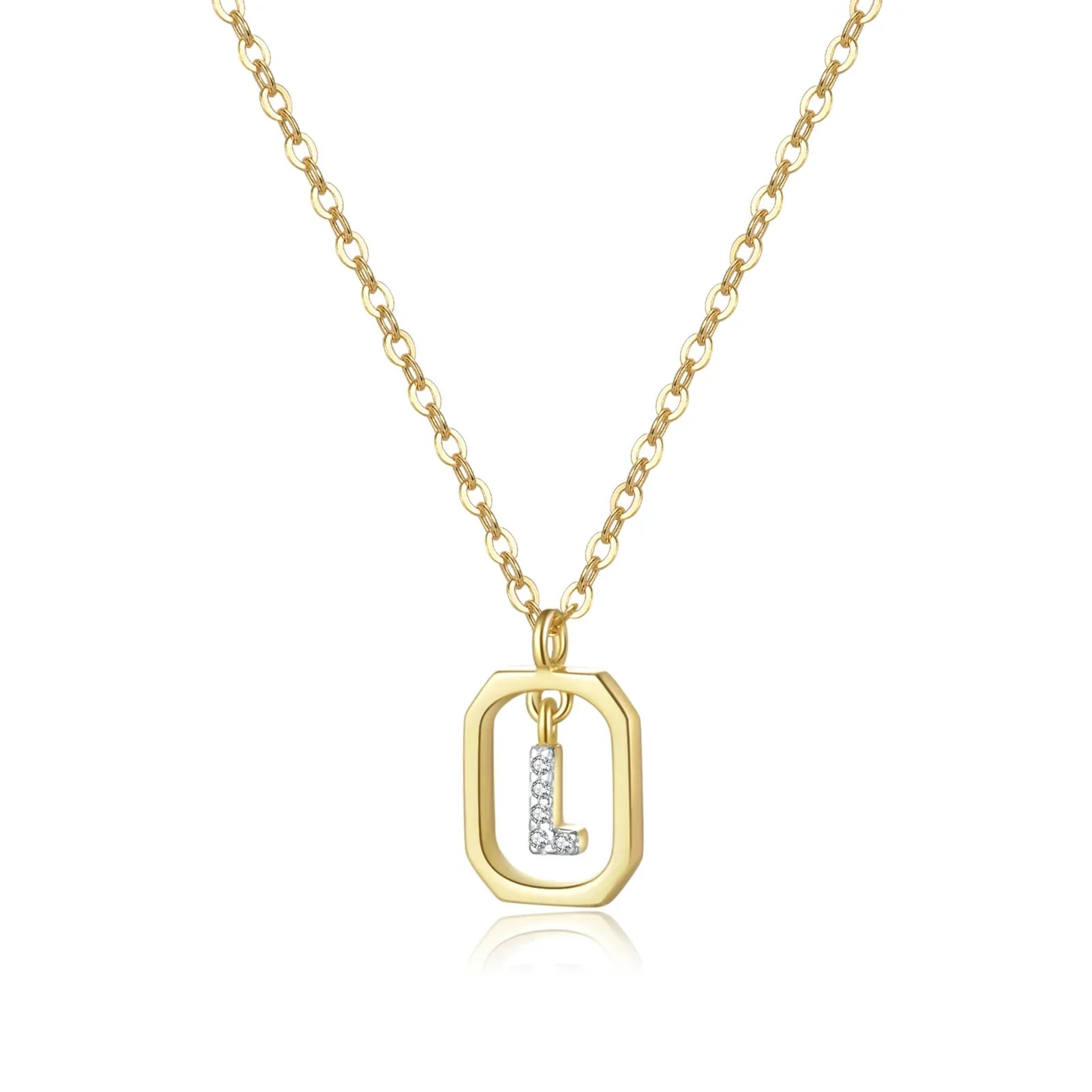 Personalized Initial Necklace in 925 Sterling Silver