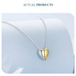 Gold Plated Heart Pendant Necklace For Women - 925 Sterling Silver Couple Heart Jewelry
