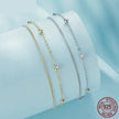 925 Sterling Silver Double Bead Chain Bracelet