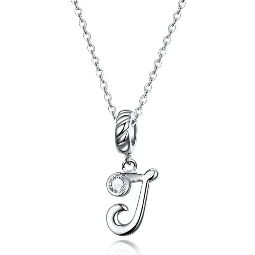 Classic 925 Sterling Silver Initial Necklace