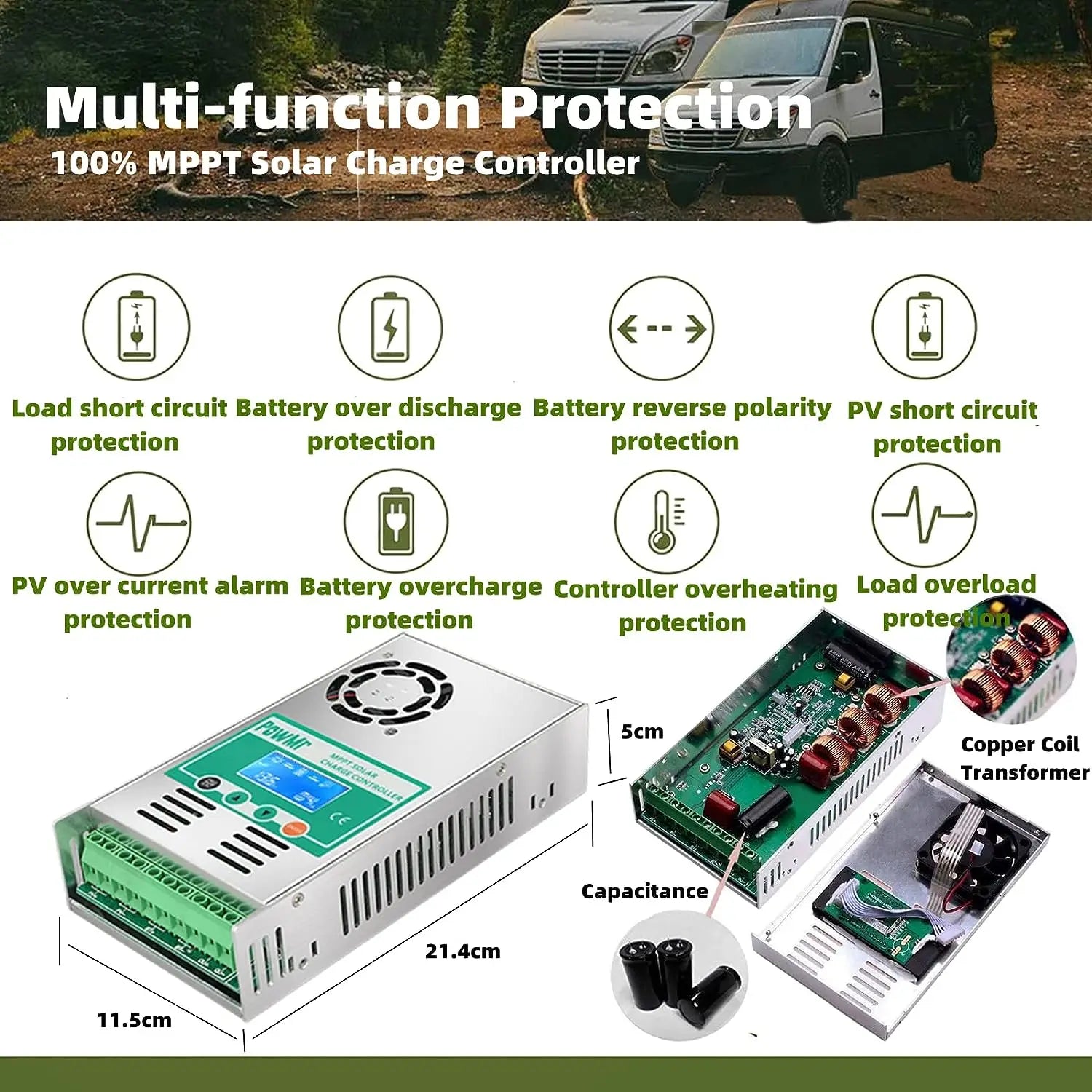 MPPT 60A Solar Panel Charge Controller Regulator