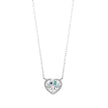 Family Tree Sterling Silver Pendant Necklace With Blue Gemstones