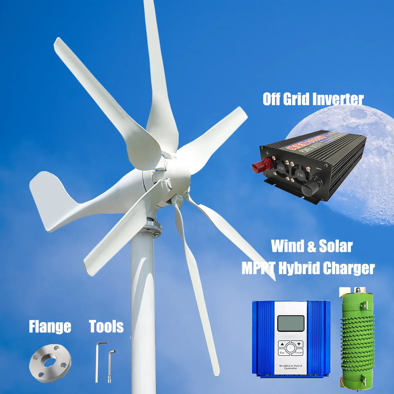 2000W 3000W Wind Turbine Generator System Kit Electric Generator