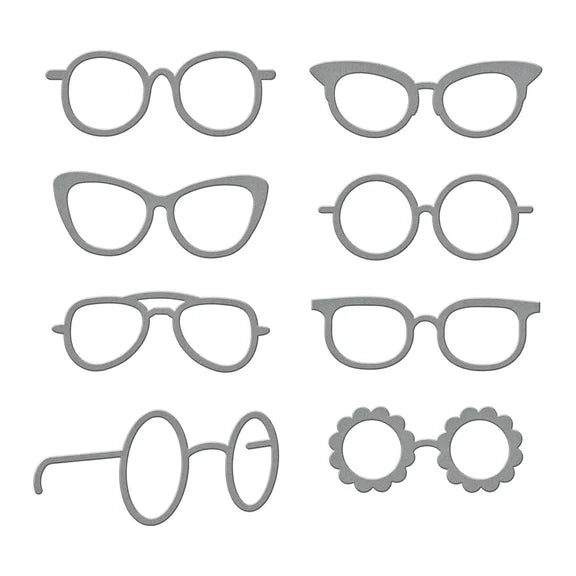 Smart Glasses Etched Dies from the Monster Birthday Collection
