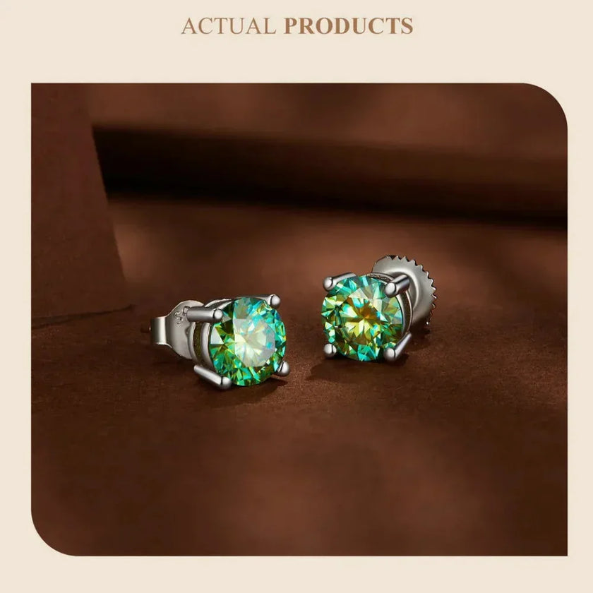 Breathtaking Moissanite Heart Stud Earrings | 925 Sterling Silver