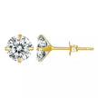 Cz Stud Earrings - 925 Sterling Silver Platinum Plated - Round Cubic Zirconia Hypoallergenic Earrings 4Mm 5Mm 6Mm 7Mm Bse166