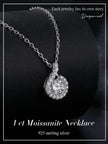 Dazzling 1ct Moissanite Sterling Silver Pendant Necklace