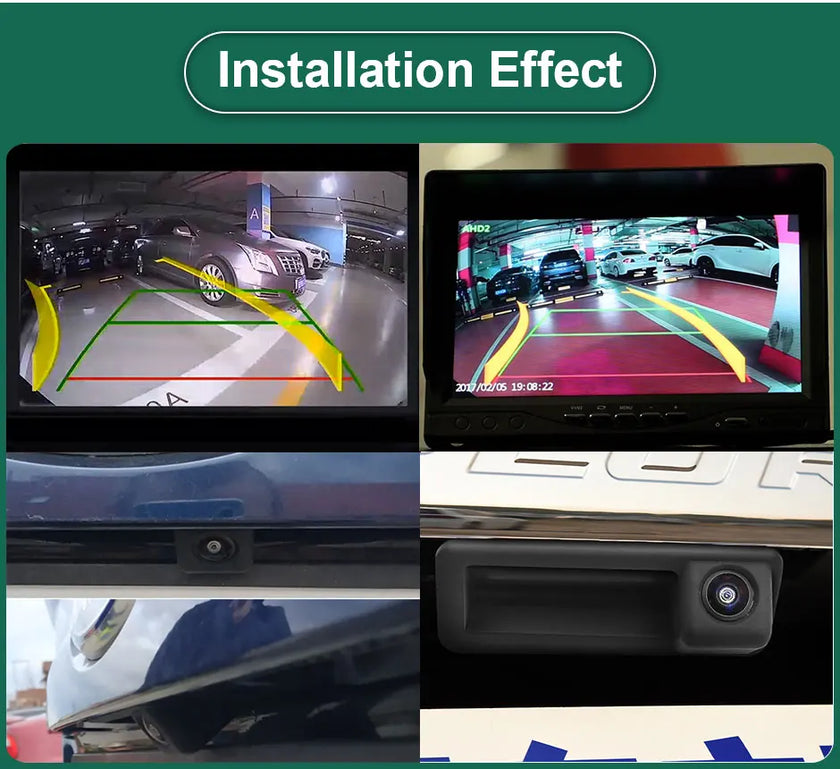 Dynamic Trajectory AHD Trunk Handle Camera For Ford Focus MK2 MK3 Mondeo Ranger Explorer C-Max Kuga Fiesta Fusion Backup Cam