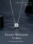Radiant 1ct Moissanite Sterling Silver Pendant Necklace