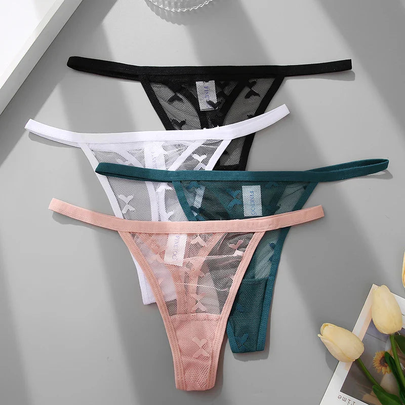 3-Pack Sheer Mesh G-Strings – Sexy Low Rise G-Strings