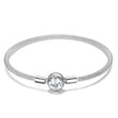 Sterling Silver Mesh Charm Bracelet – “Forever Love” Bead