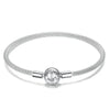 Sterling Silver Mesh Charm Bracelet – “Forever Love” Bead
