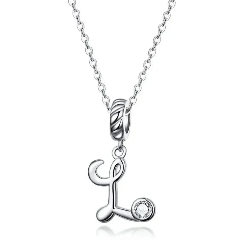 Classic 925 Sterling Silver Initial Necklace