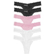 6-Pack Lace Bow Thongs – Soft, Low Rise, Ultra Sexy