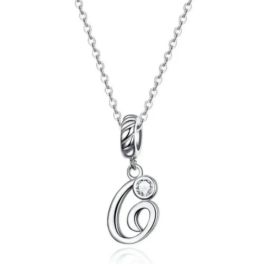 Classic 925 Sterling Silver Initial Necklace