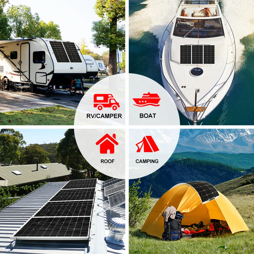 DOKIO Flexible Solar Panel  18V 100W - 400W