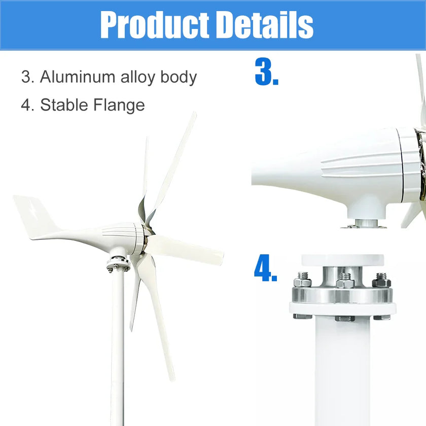 2000W 3000W Wind Turbine Generator System Kit Electric Generator