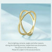 Breathtaking 14K Gold Plated X Ring - Elegant Minimalist 925 Sterling Silver Cross Ring For Women - Promise Jewelry Scr543