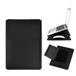 Dormin Leather Laptop Sleeve 13.3'15.6' with Adjustable Ergonomic Stand Non Magnetic Velcro Design Portable Case for Mac Dell HP