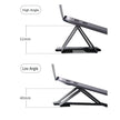 Portable Laptop Holder Desk Folding Desk Support PU Leather Stand Laptop Expansion Cooling Laptop Adjustable Stand Rack Bracket