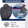 Lucky Charm - Sterling Silver Horseshoe Necklace With Sparkling Moissanite