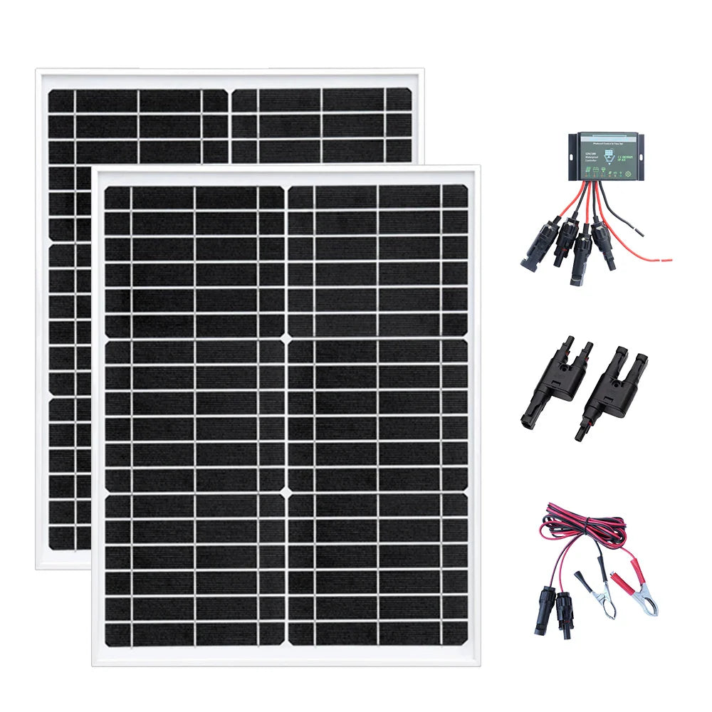 18V photovoltaic rigid solar panel 25W/50W 12v solar panel kit